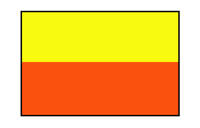 Flagkode rød/gult flag